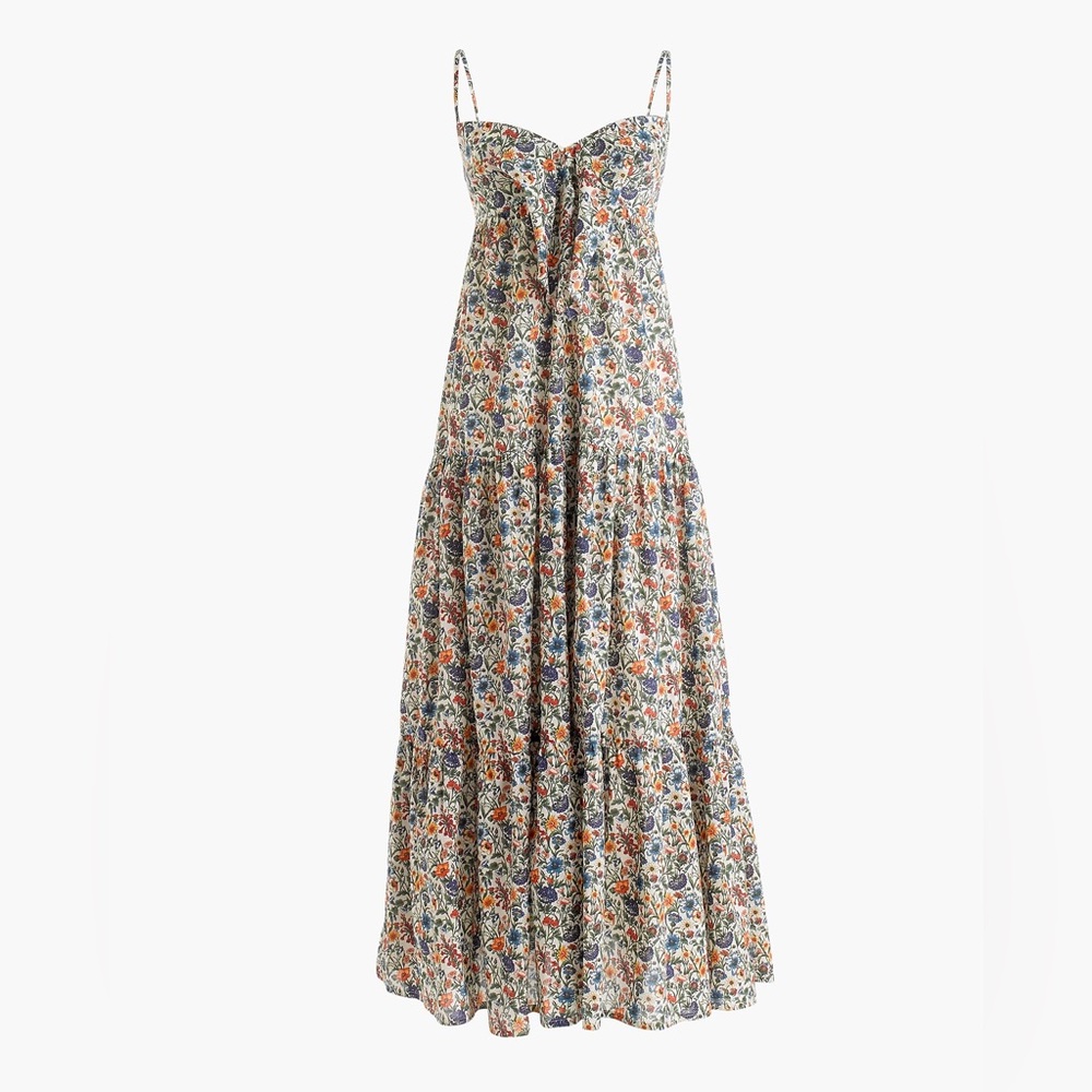 J. Crew Tie-Front Maxi Dress in Liberty® Rachel Floral 4